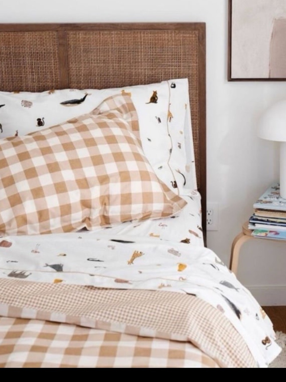 Gathre - Khaki Gingham
Reversible Duvet Set Twin Tan